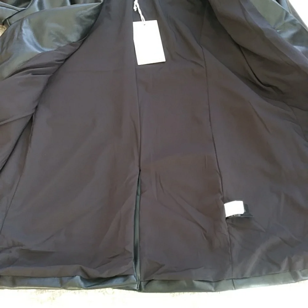 NEW Joie Faux Leather Lined Two Button Black Jacket Medium - Picture 10 of 14